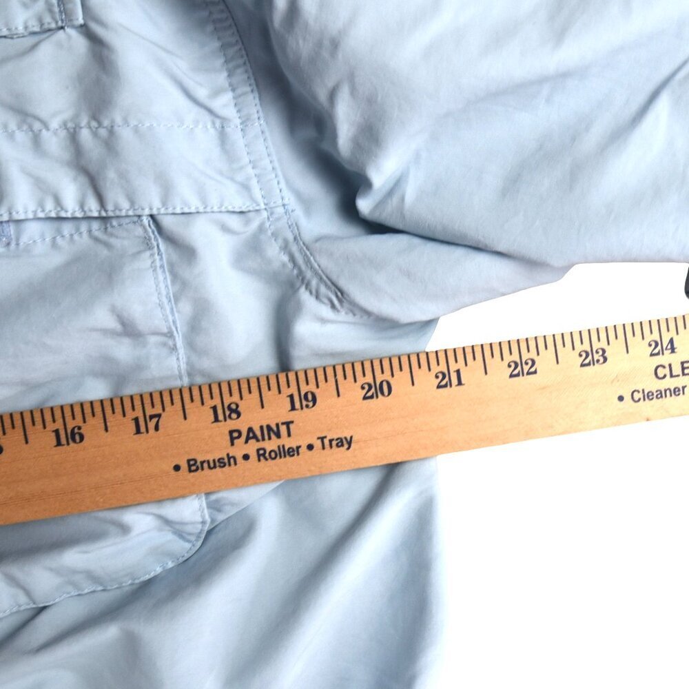 LL BEAN Men's Long Sleeve Fishing Hiking Vented Shirt Sky Blue Size Medium - Picture 6 of 8